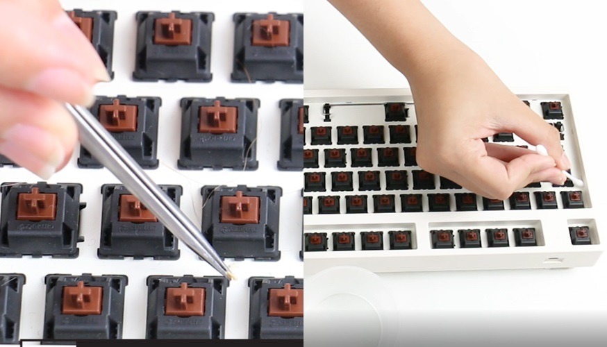 Tháo các keycap cẩn thận và ghi nhớ vị trí của chúng